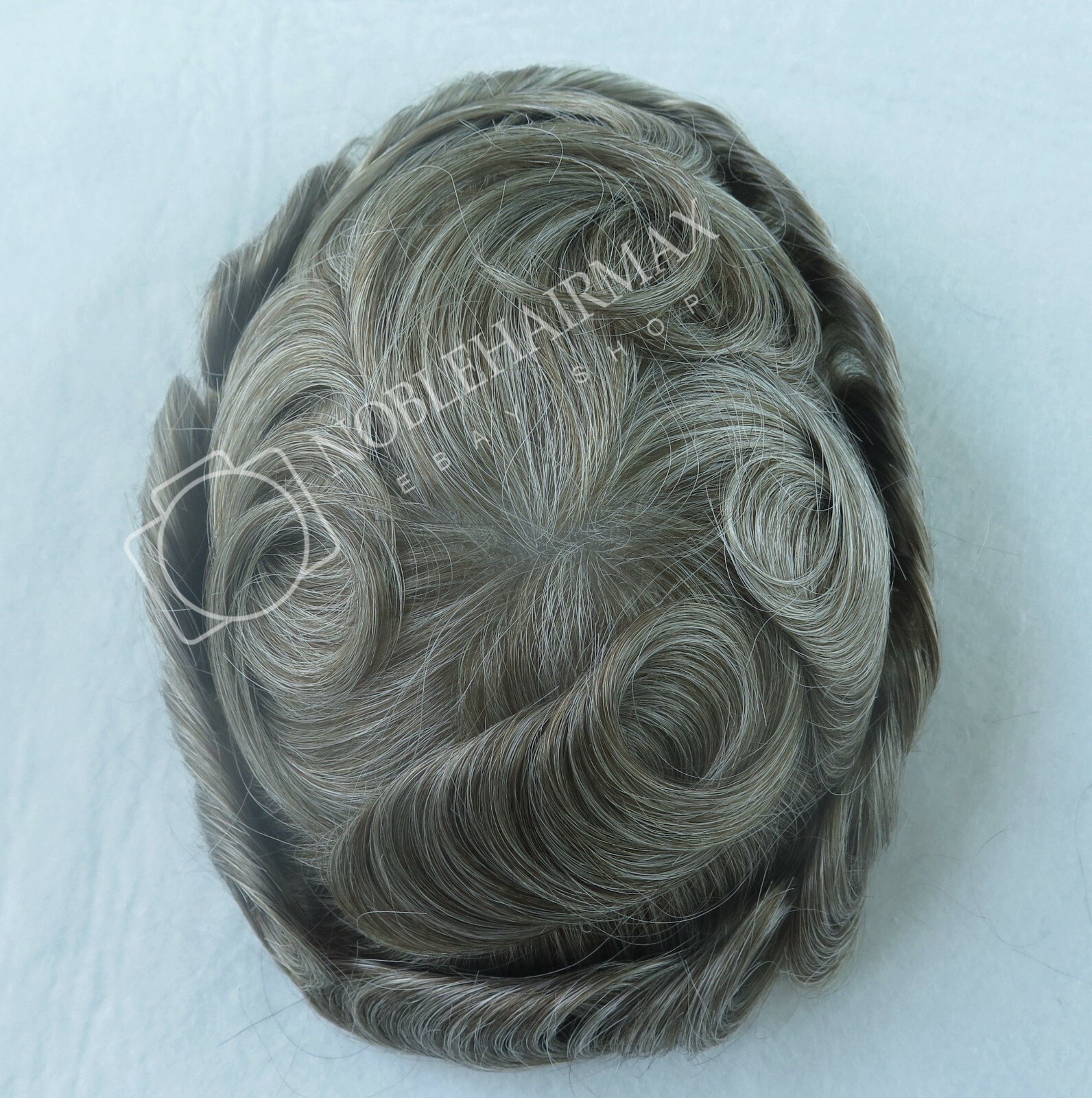 Natural Real Mens Hair Replacement System Ultra Thin Poly Skin Toupee Hairpieces