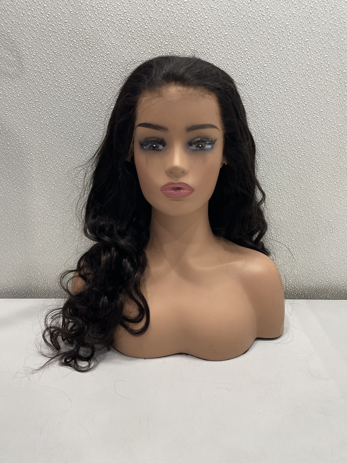 OQ 24″ Hair Natural Black Body Wave Human Hair Invisi Drawstring 360 Wig