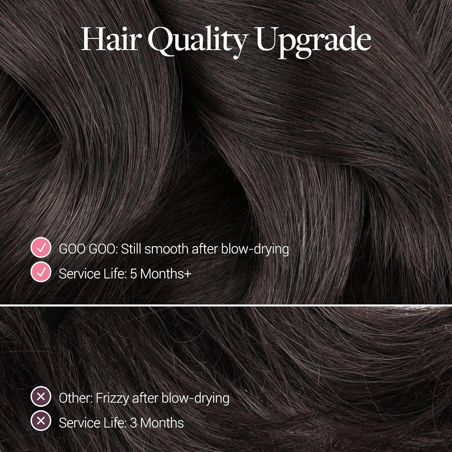 Invisi Edge Clip in Hair Extensions Set, 16Inch 130G, 5Pcs Injected Seamless PU