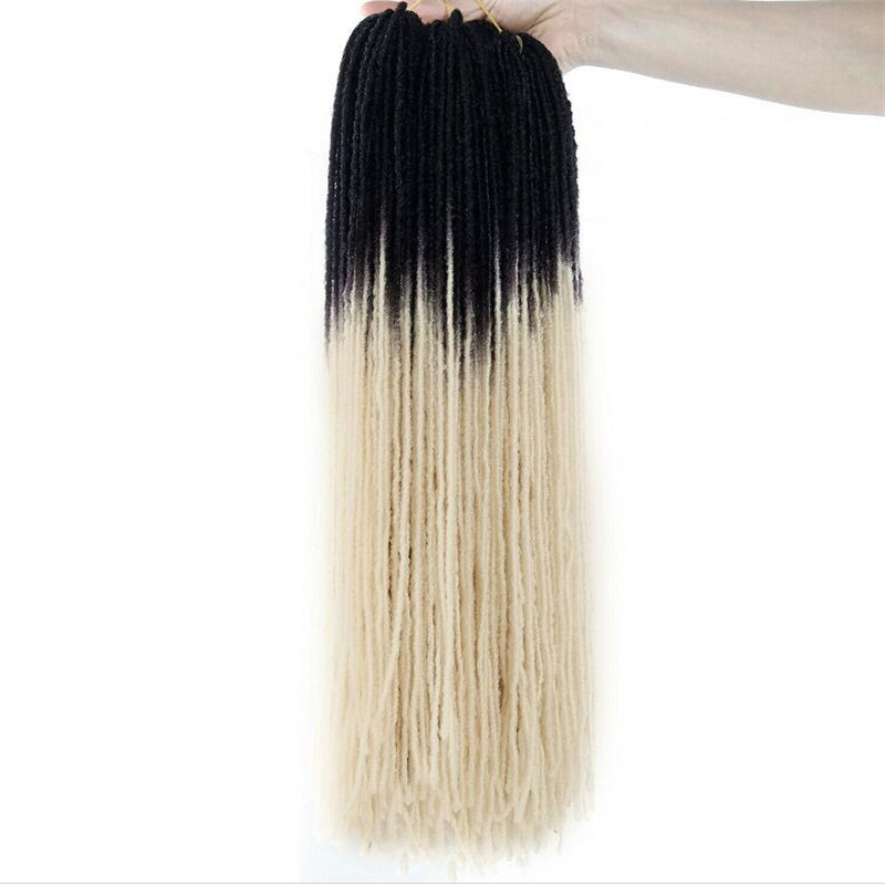 18″ Thin Faux Locs Micro Dreads Sister Locks Crochet Braids DE Hair Extension
