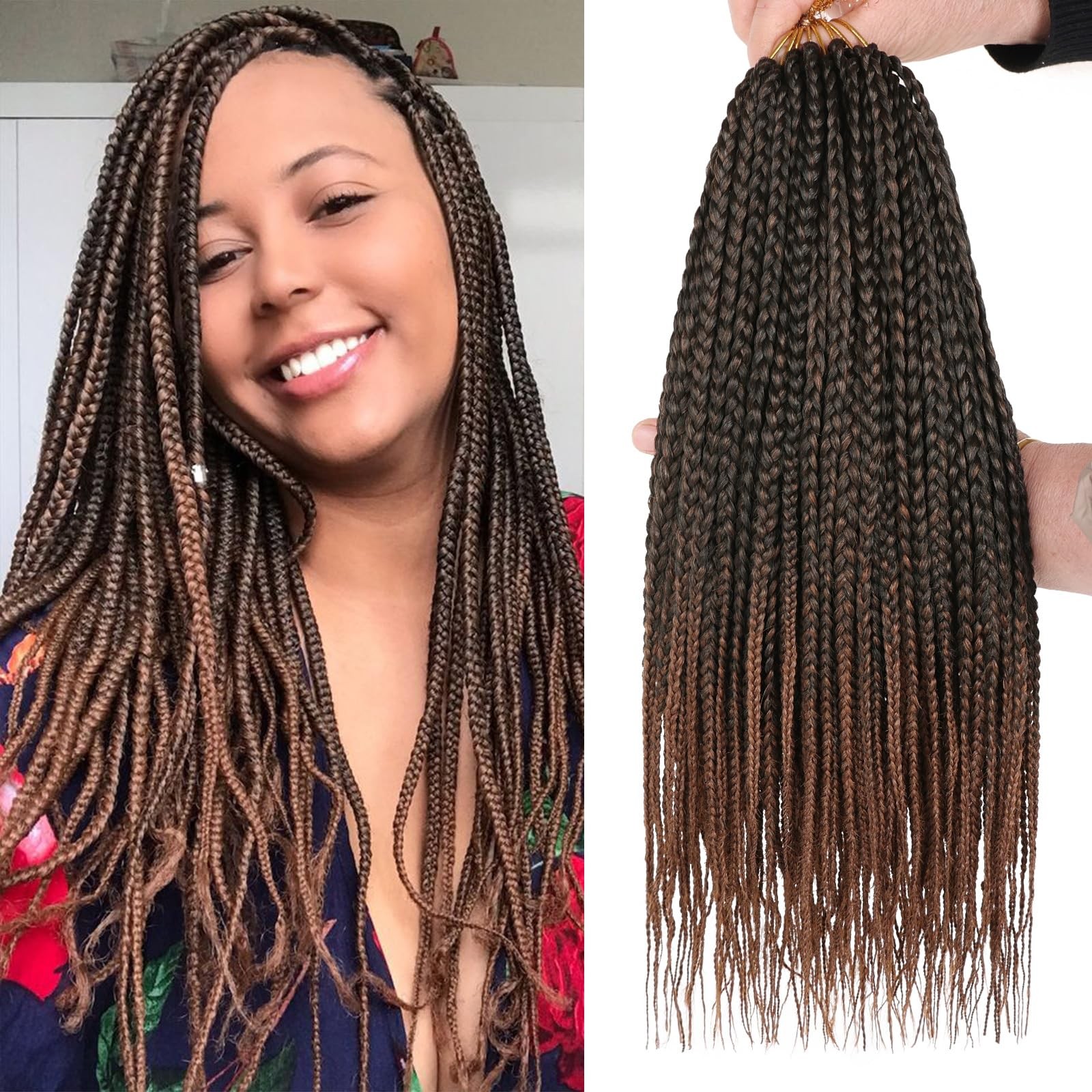 Xtrend 14 Inch Braids Crochet Hair 144 Strands Pre-Looped Knotless Medium