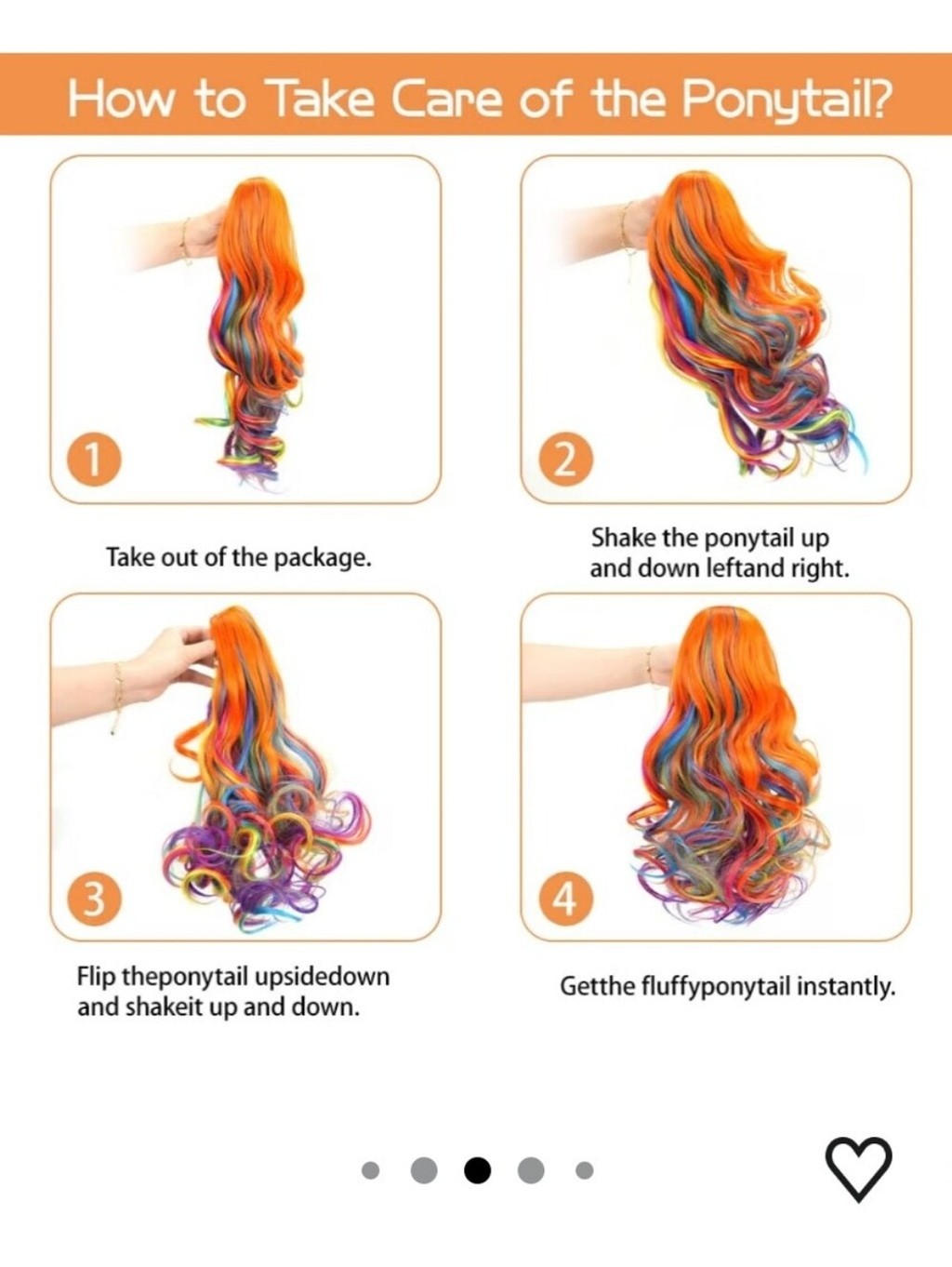 Blue & Purple Ombre Curly Ponytail Hair Extension