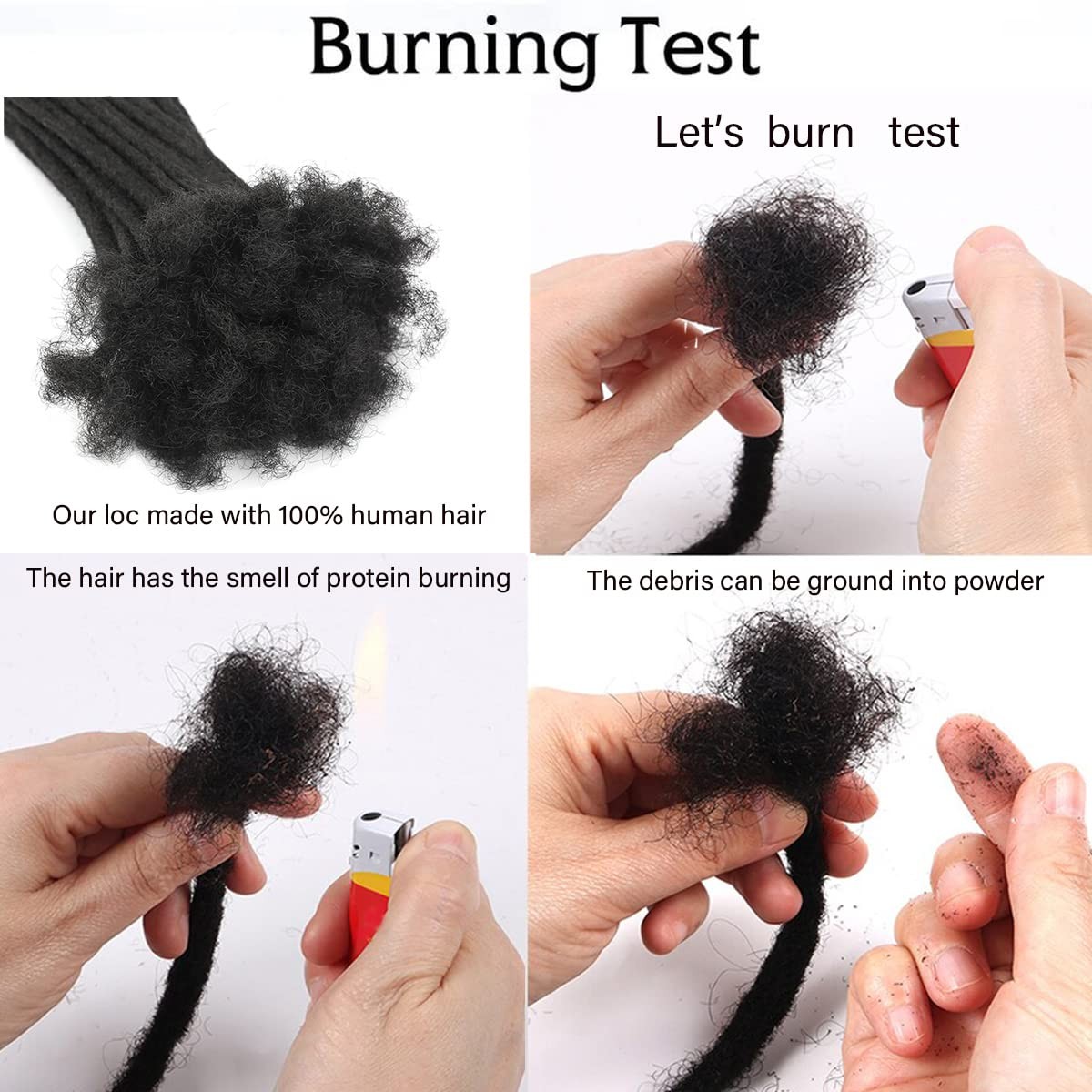 Luckroce Human Hair Loc Extensions Bundles Width 100 Permanent Huamn Hair 6