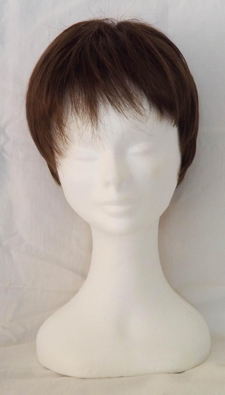 BEAUTIFUL MADAME Women’s Short Brown Hair Fake Head Wig @#