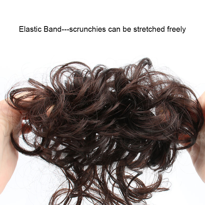 Messy Hair Scrunchies Tousled Updo Hairpiece Bun Ponytai Chignon for Women Girls