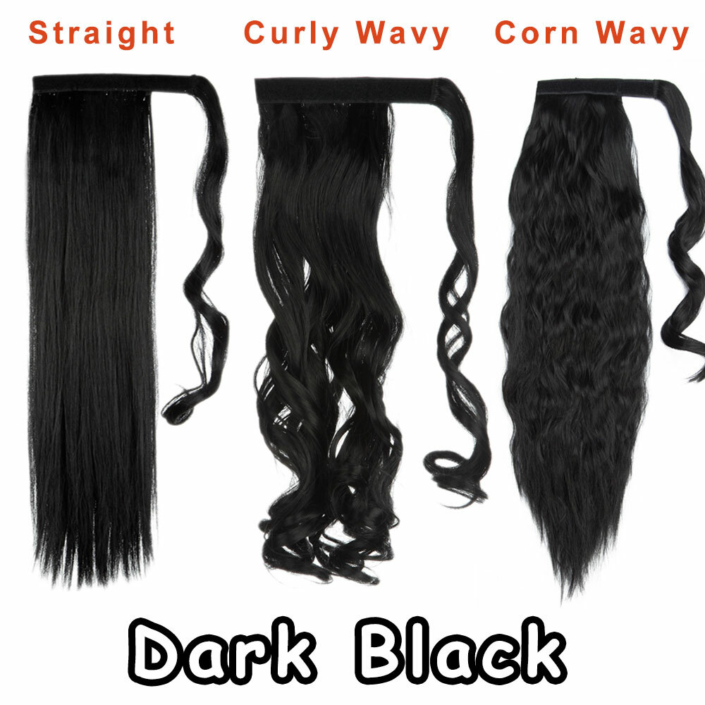 1Pcs Hair Ponytail Clip In Hair Extensions Wrap Around Pony tail Long as Human H