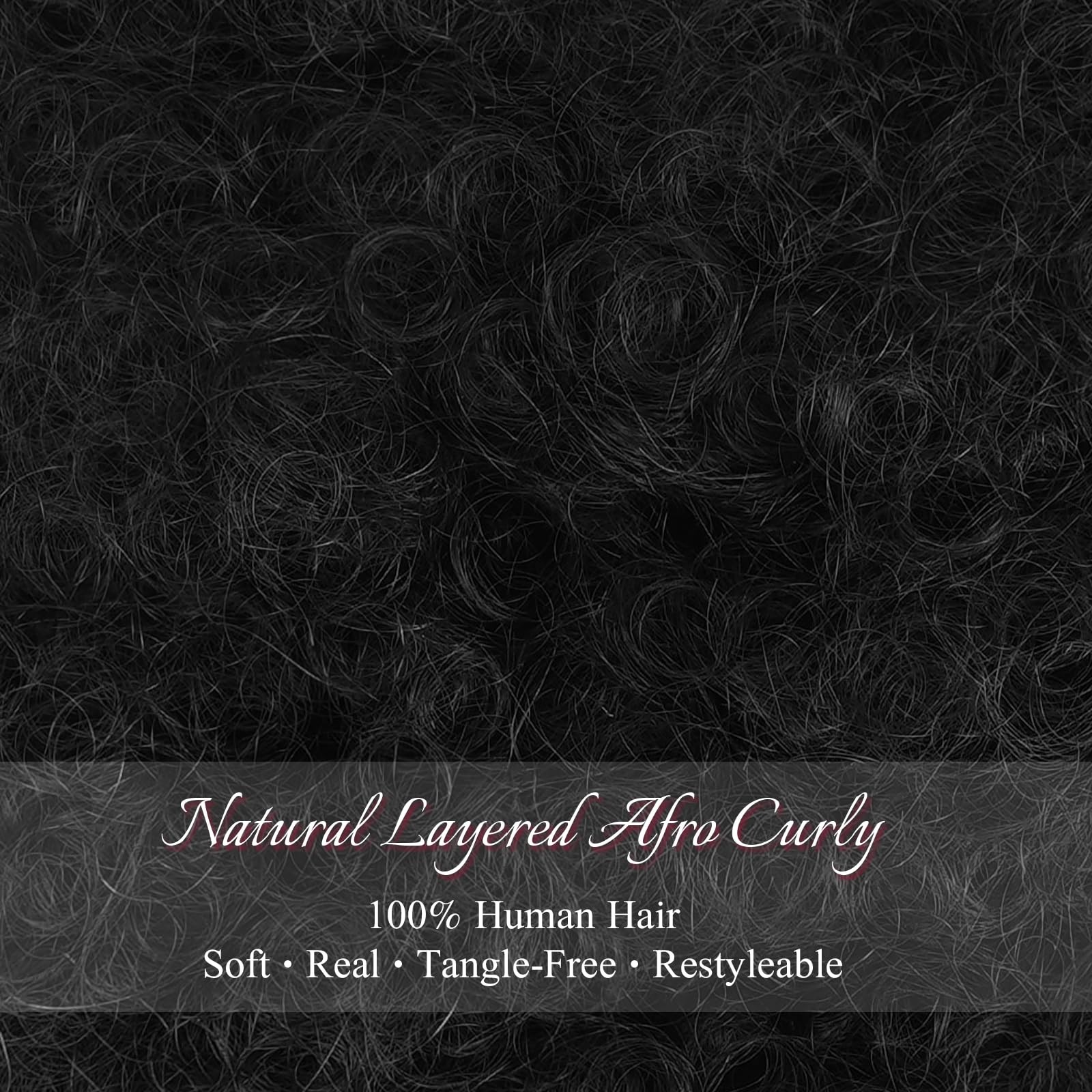 Afro Puff Drawstring Ponytail 100% Human Hair – 6-7 inch Diameter, 45g Weight