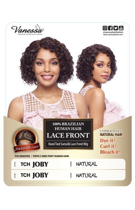 Vanessa Human Hair Lace Wig TCH JOBY, Color #1 ( Black )