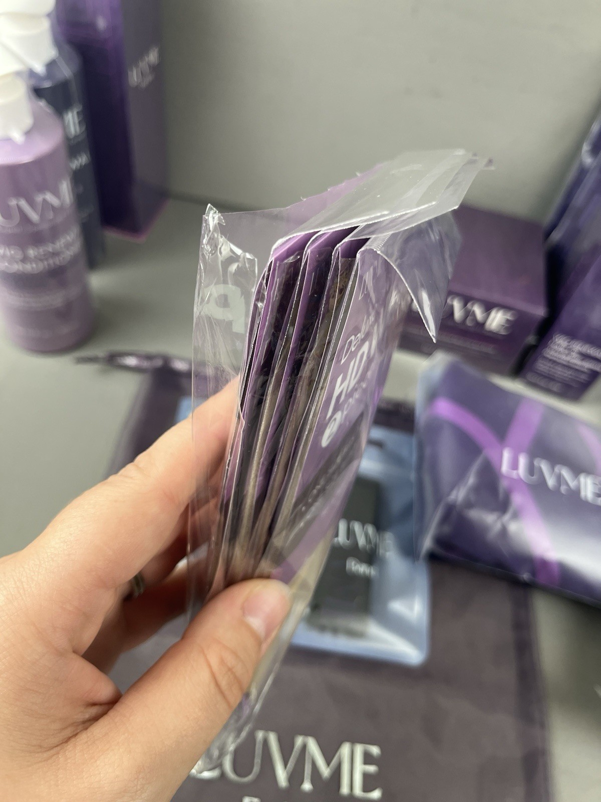 LuvMe Wig Hair Care Product Lot – Shampoo Conditioner Hair Oil Cap Stand Band