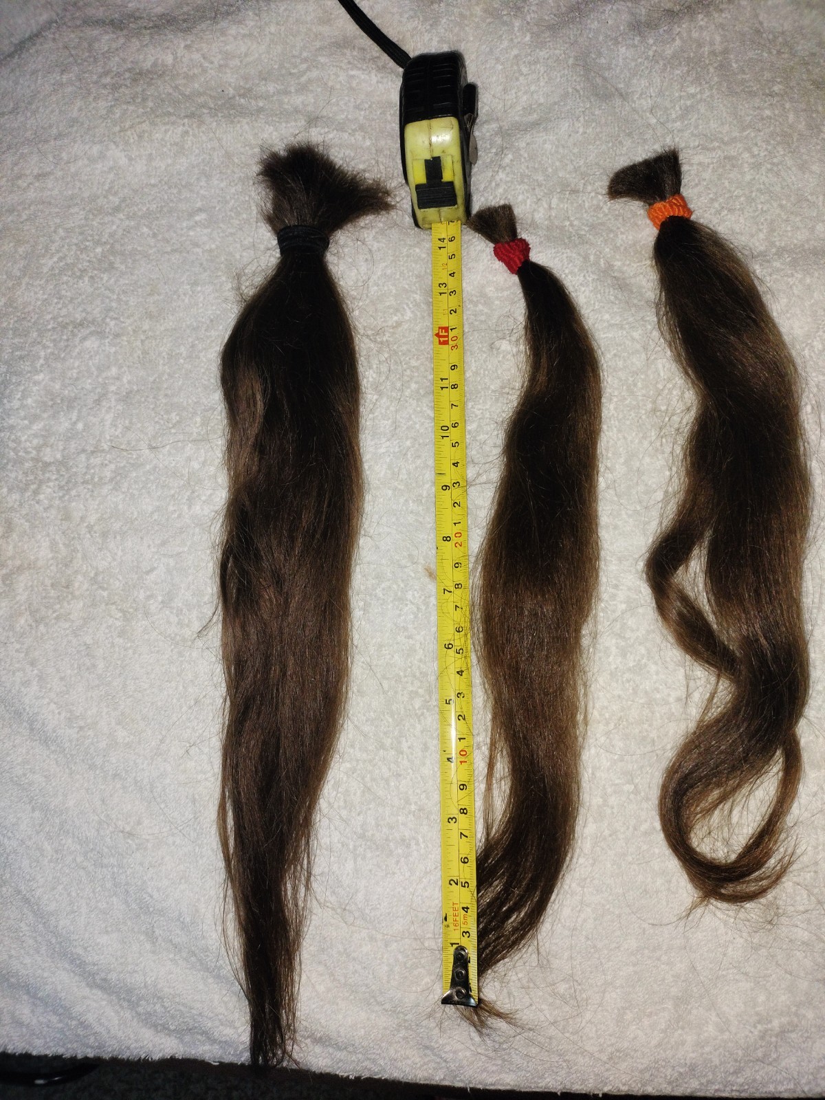 Dark Brown Human Hair Weft Extensions Straight 14 in Lot of 5