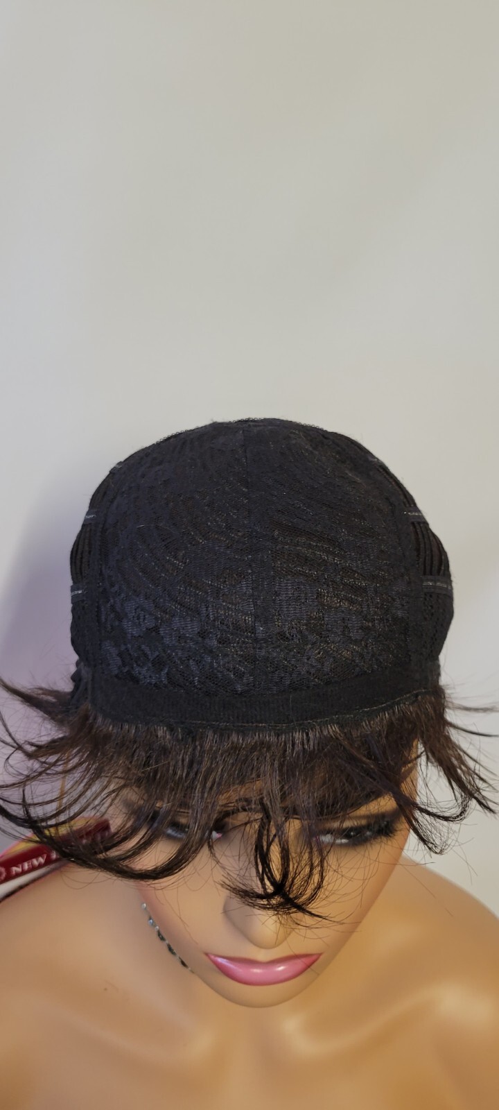 Sexy Fixie Cut Textured Wig Dark Brown -Premium Synthetic Heat OK NEW BORN FREE