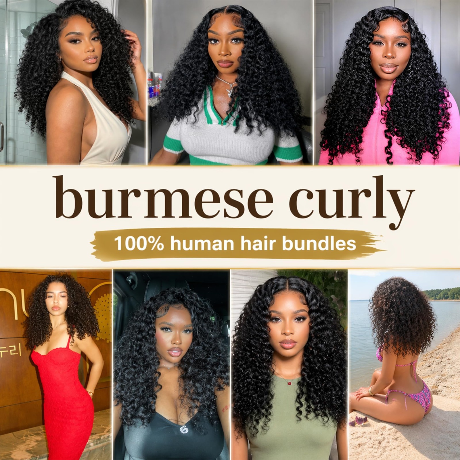 18-22″ Burmese Curly Hair Bundles + 5×5 HD Lace Closure, 12A Virgin Water Wave,