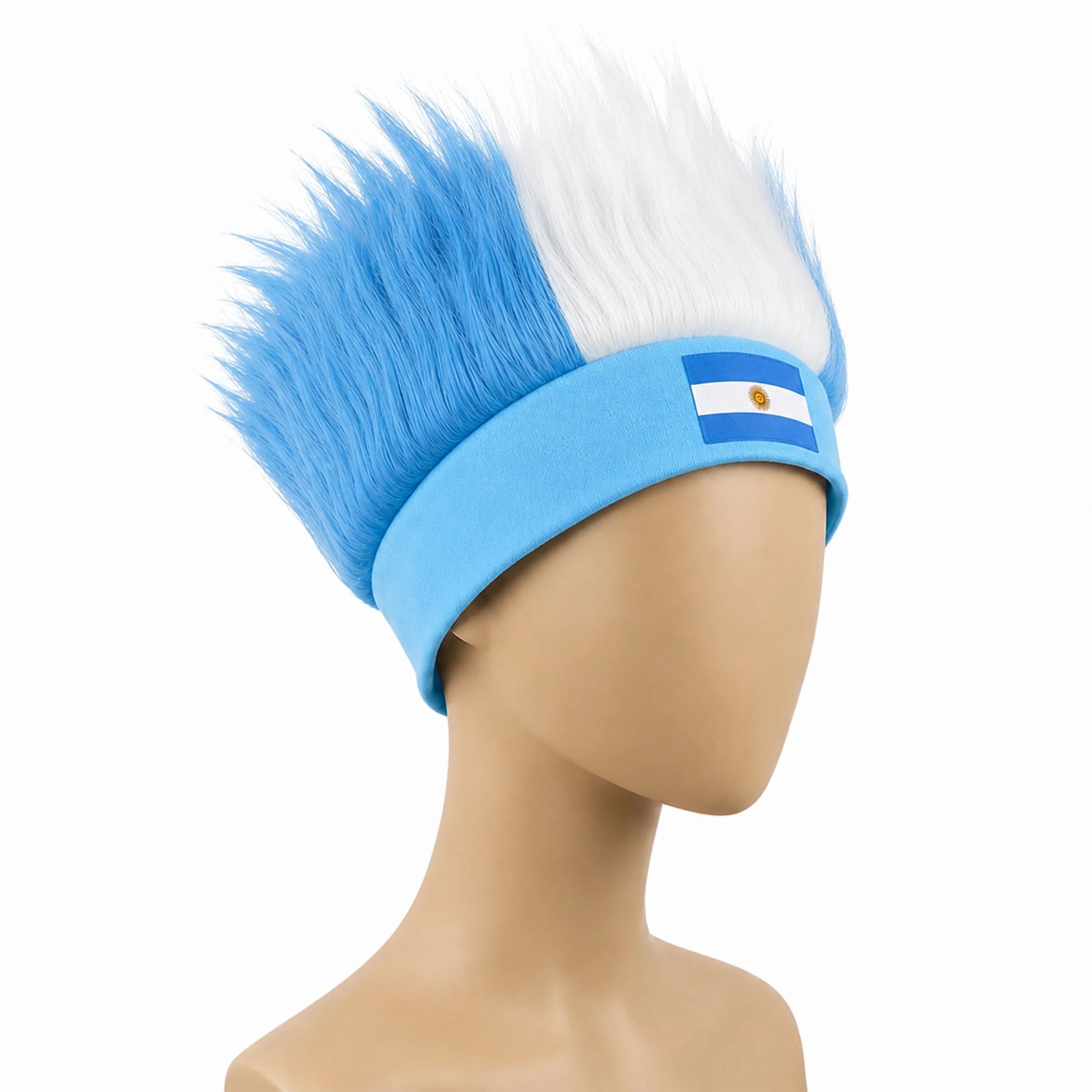2026 FIFA World Cup Fan Wig Headband Flag Colors Brazil Argentina Party Hat Gift