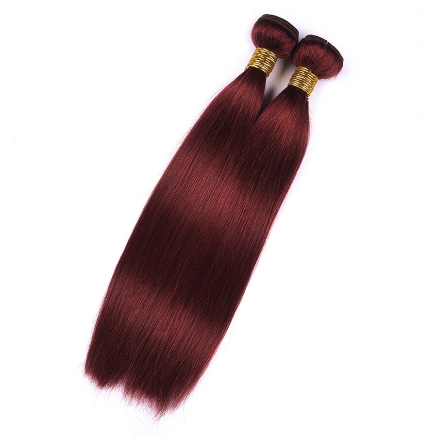 Ali Bundle Burgundy 99J Straight 100 Virgin Human Hair Extension One Bundle