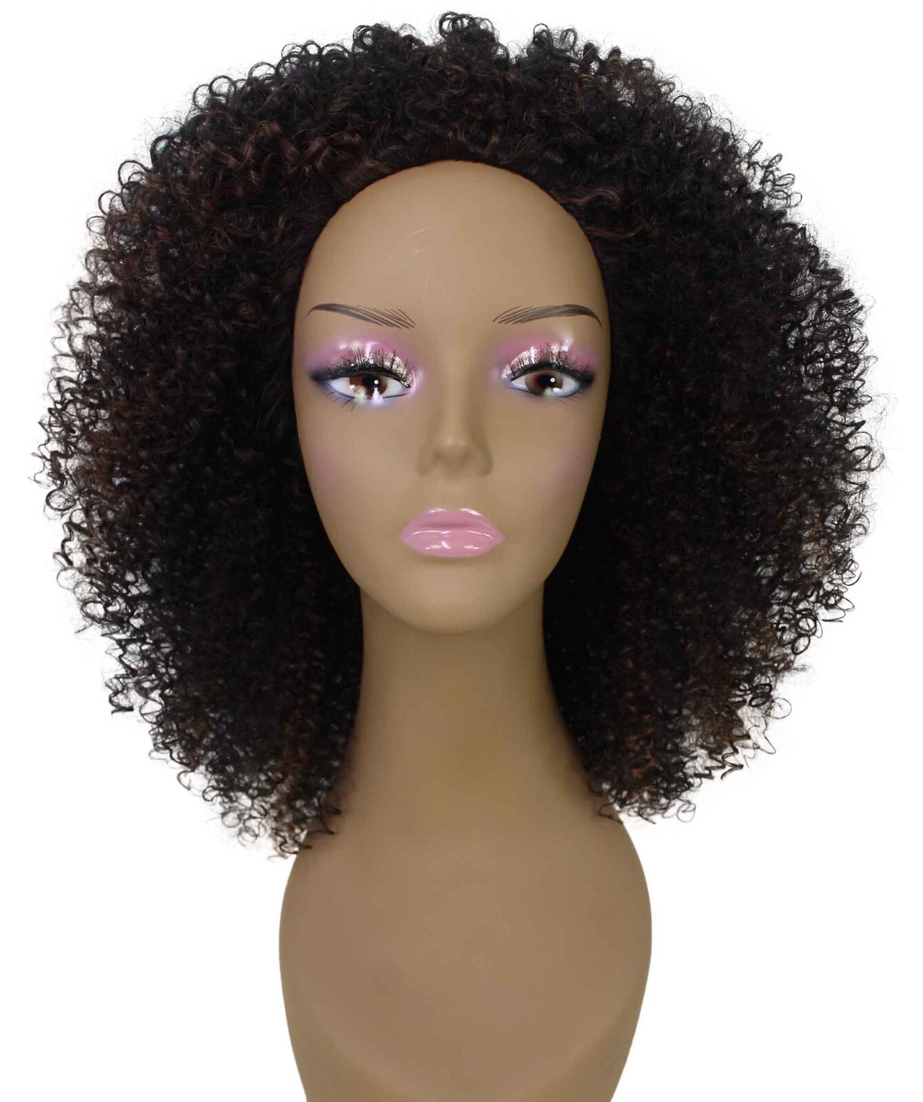 LUXLUXE Zenobia Kinky Afro 18 in Long Half Wig Mix Human & Sythetic Hair BH-0006
