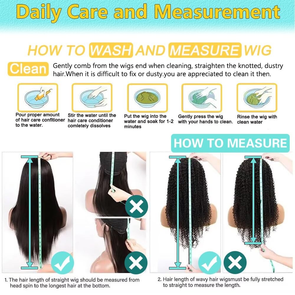 26 Inch 200% Density Deep Wave Glueless Lace Front Wig – Pre Plucked Curly Hair