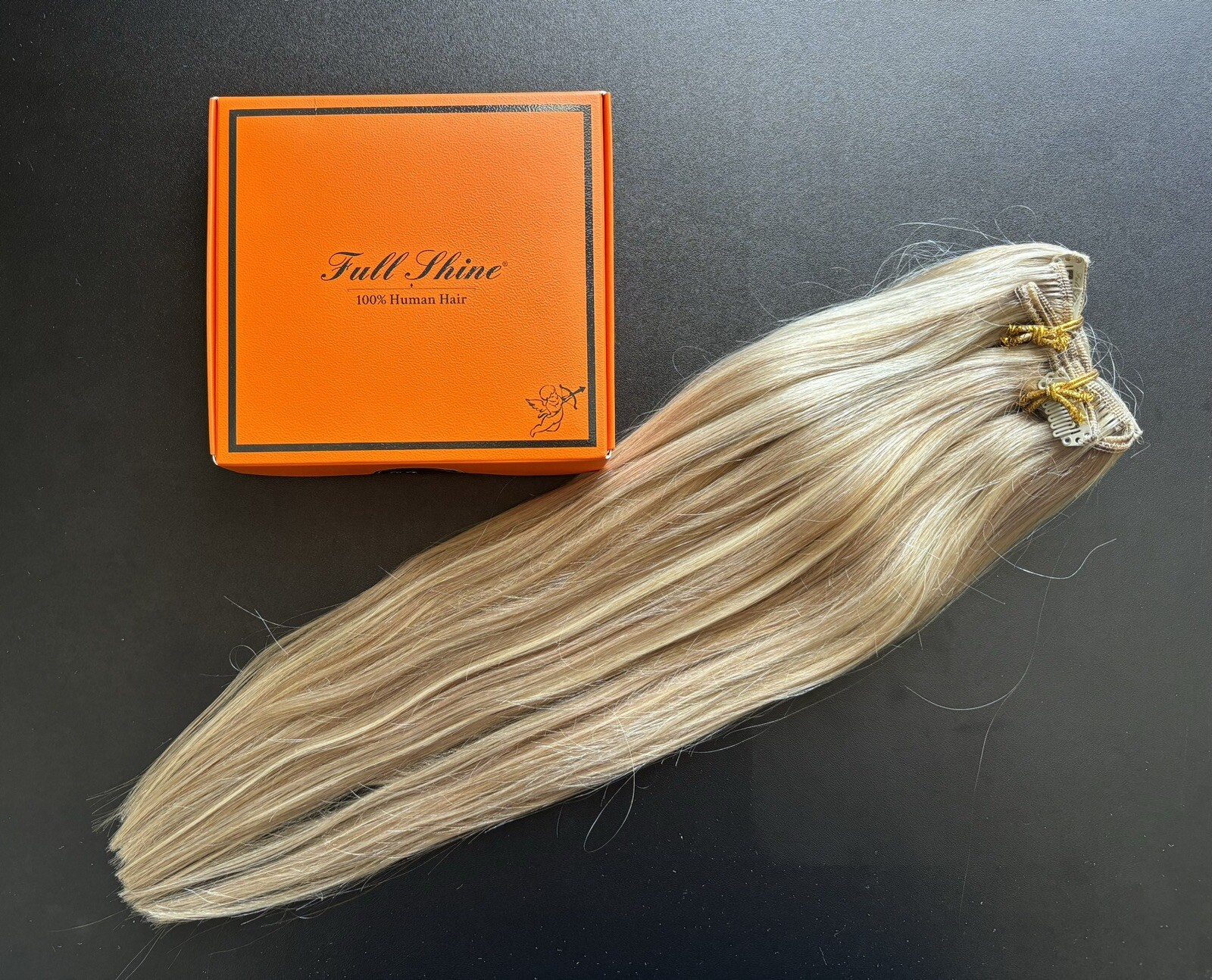 Full Shine Clip In Extensions Remy Human Hair 7 Pieces Highlights P16/22 16”