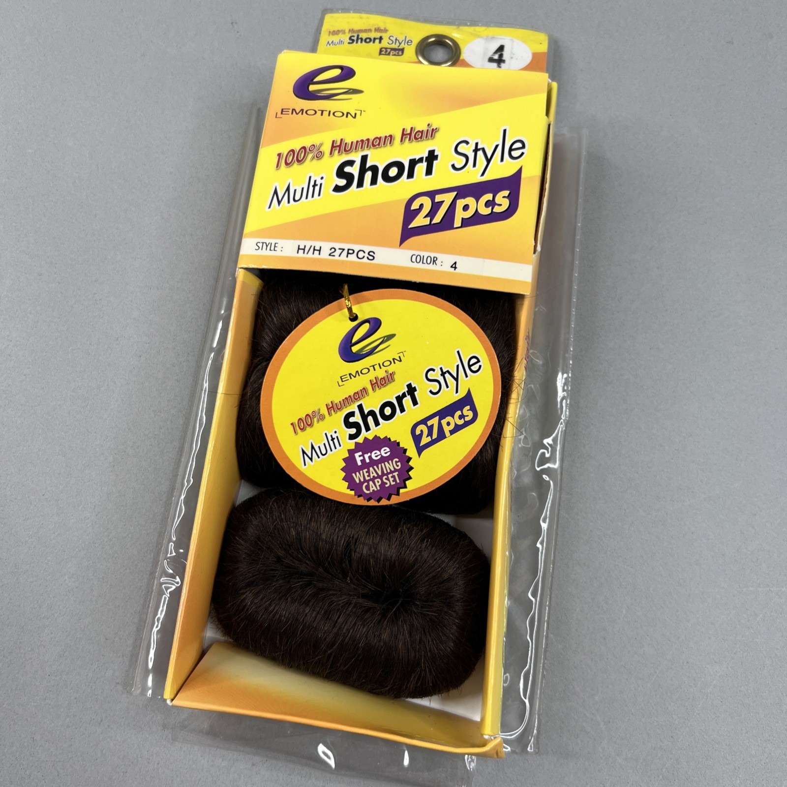 #4 Dark Brown Human Hair 27 Pc Piece 1”-3” Track Weft Extensions Short Style