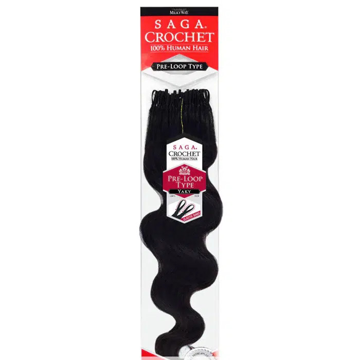 Saga 100% Human hair crochet Loop type – Loose deep