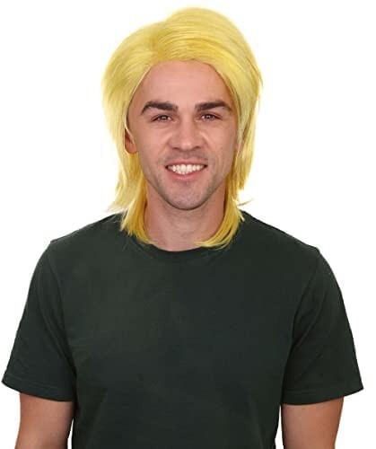Tokyo Style Yellow Asian Halloween Wig | Premium Breathable Capless Cap HM-265
