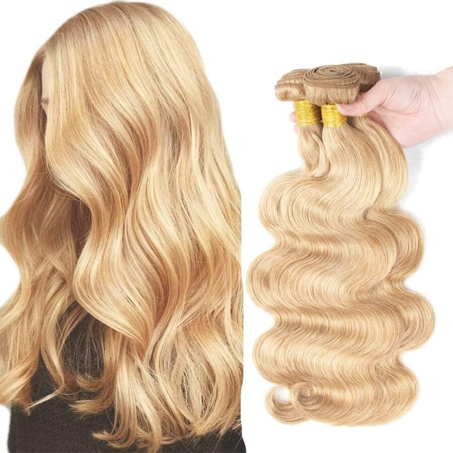 Bundles Human Hair 22 24 26 Inch Body Wave P27/613 Brown Blonde Human Hair Bundl