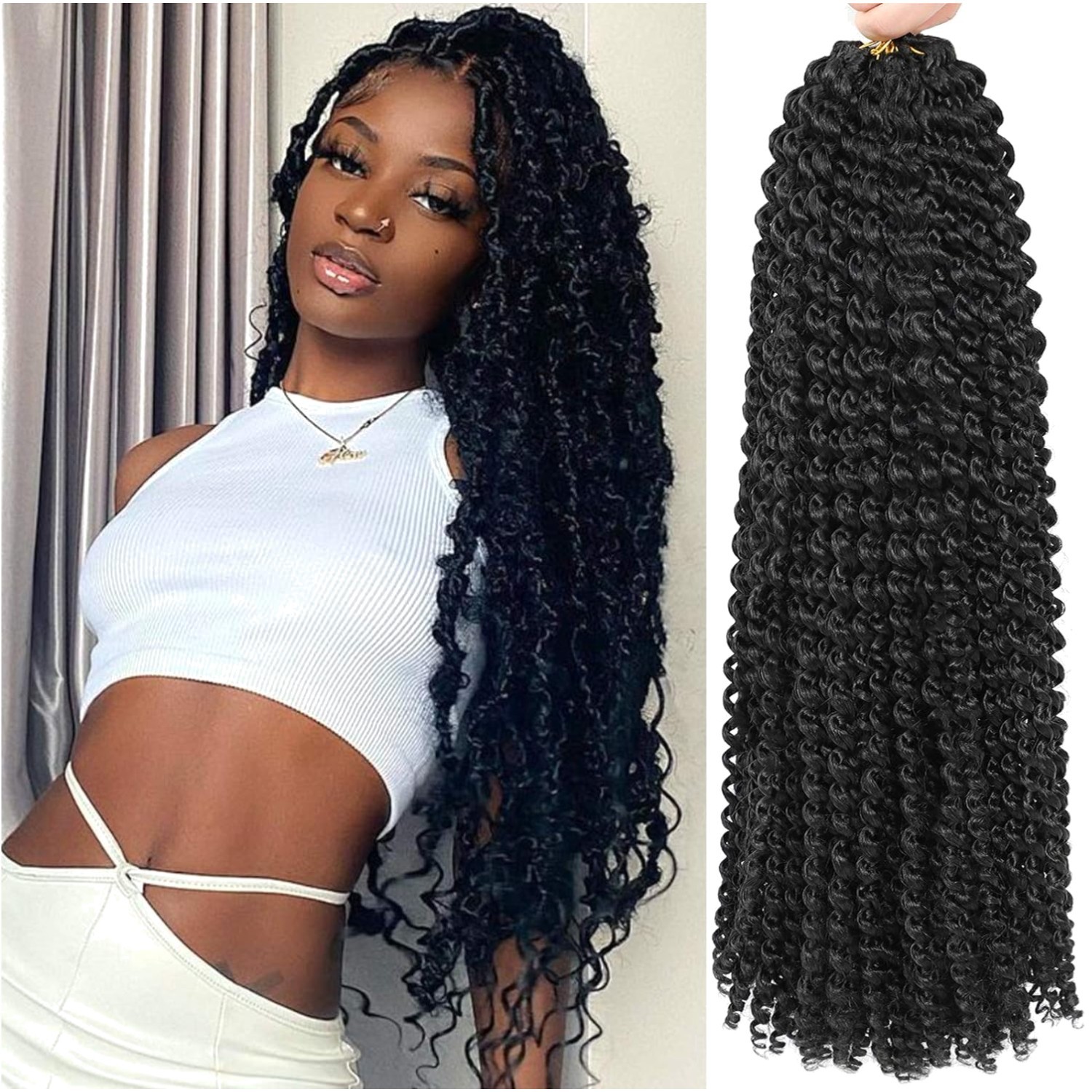 8 Pack 24 Inch Flame-Retardant Passion Twist Hair – For Effortless Braiding