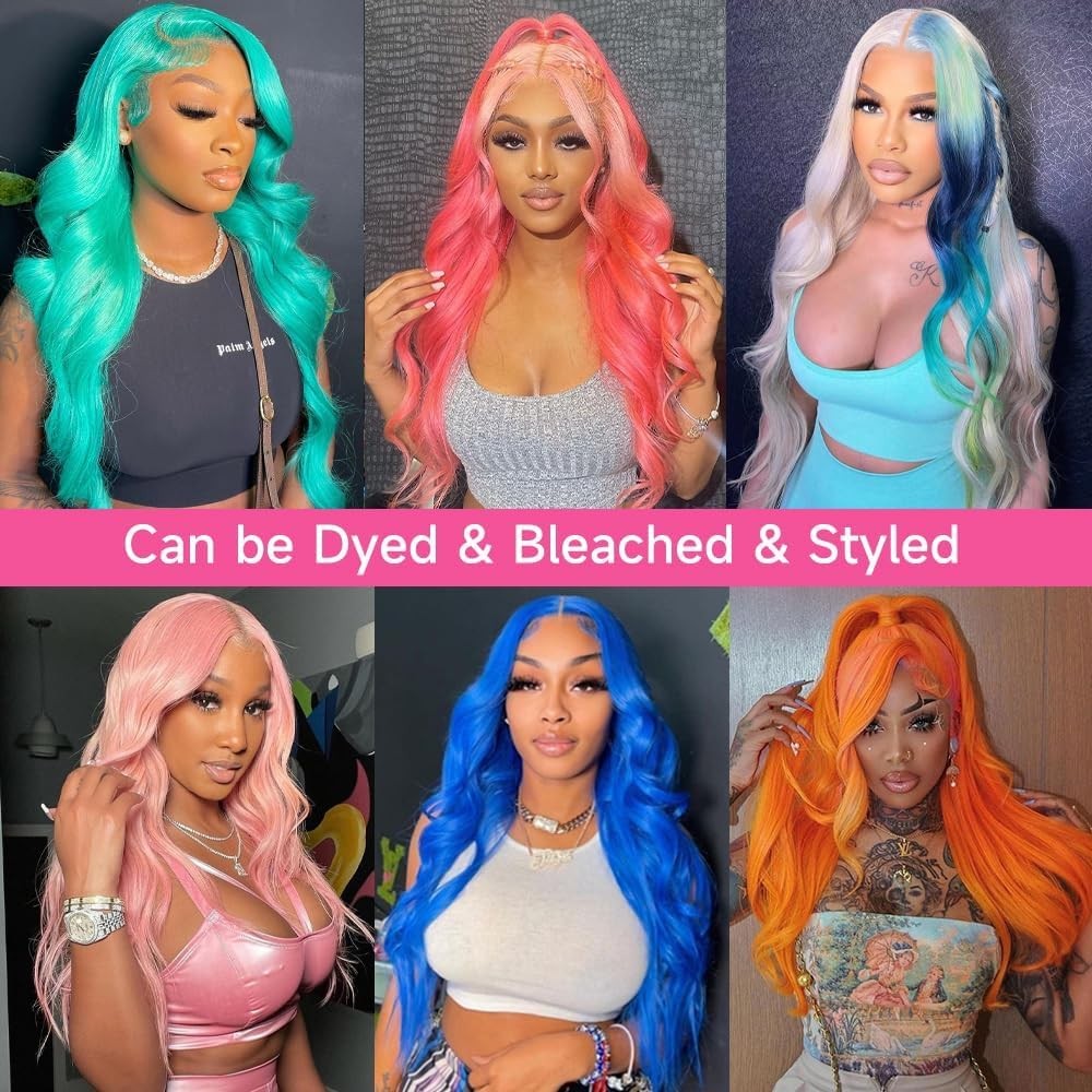 Mydiva 613 13X6 Lace Front Wig Human Hair Body Wave 22 Inch Blonde Wig Human