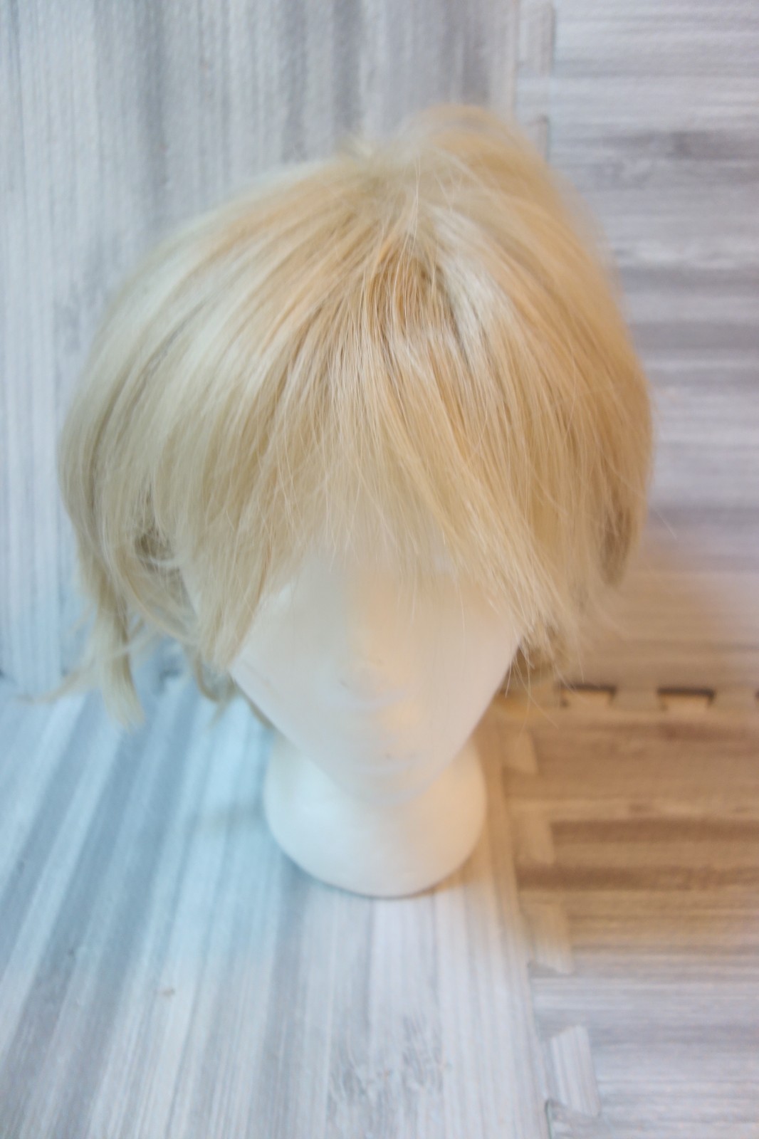 Lot of Three Wigs Various Colors Styles Lace Caps Black Blonde Purple