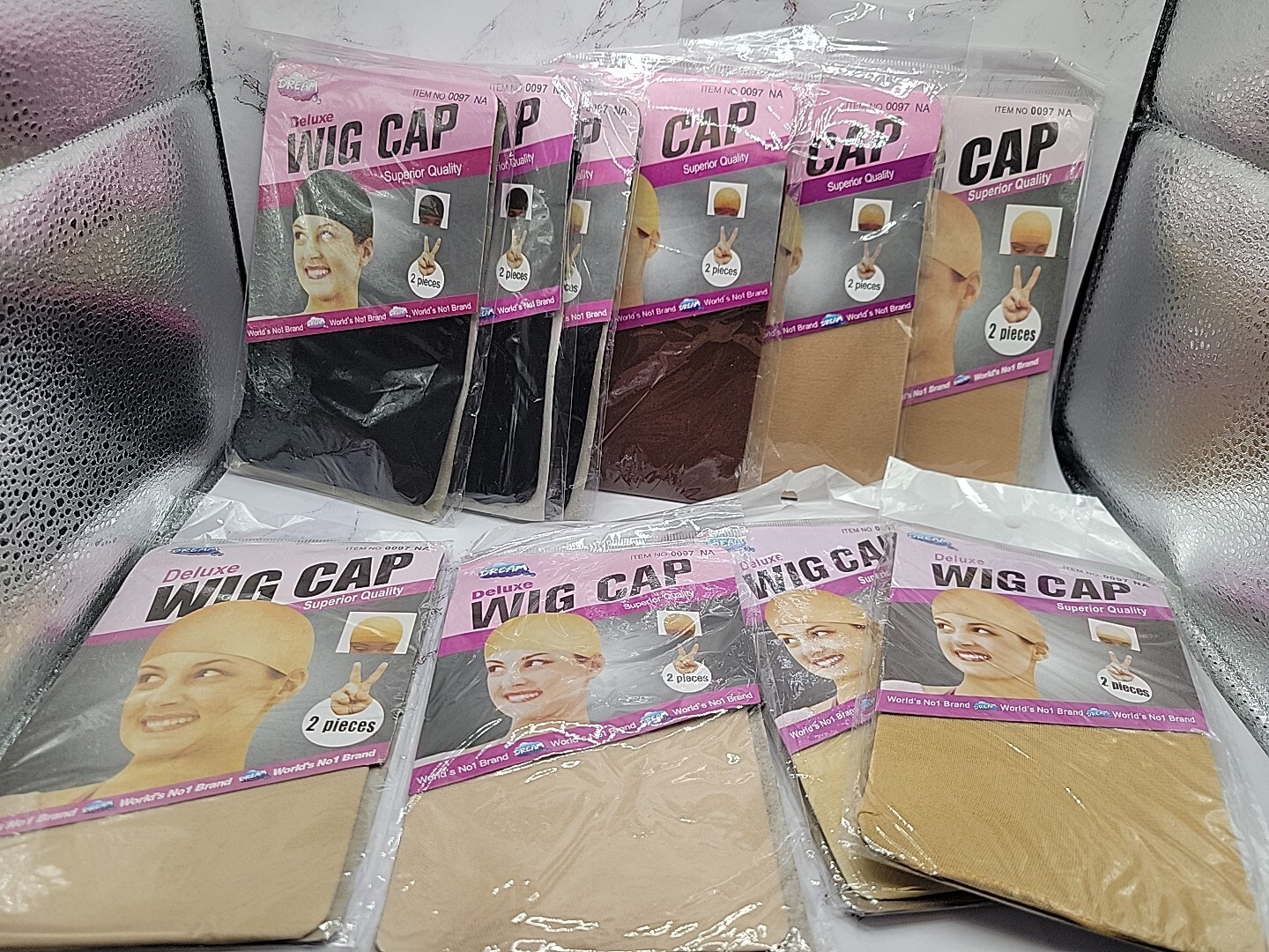 10Packs Wig Cap Hairnets Stretch Mesh Wig For Making Wigs Free Size. 2pcs Each