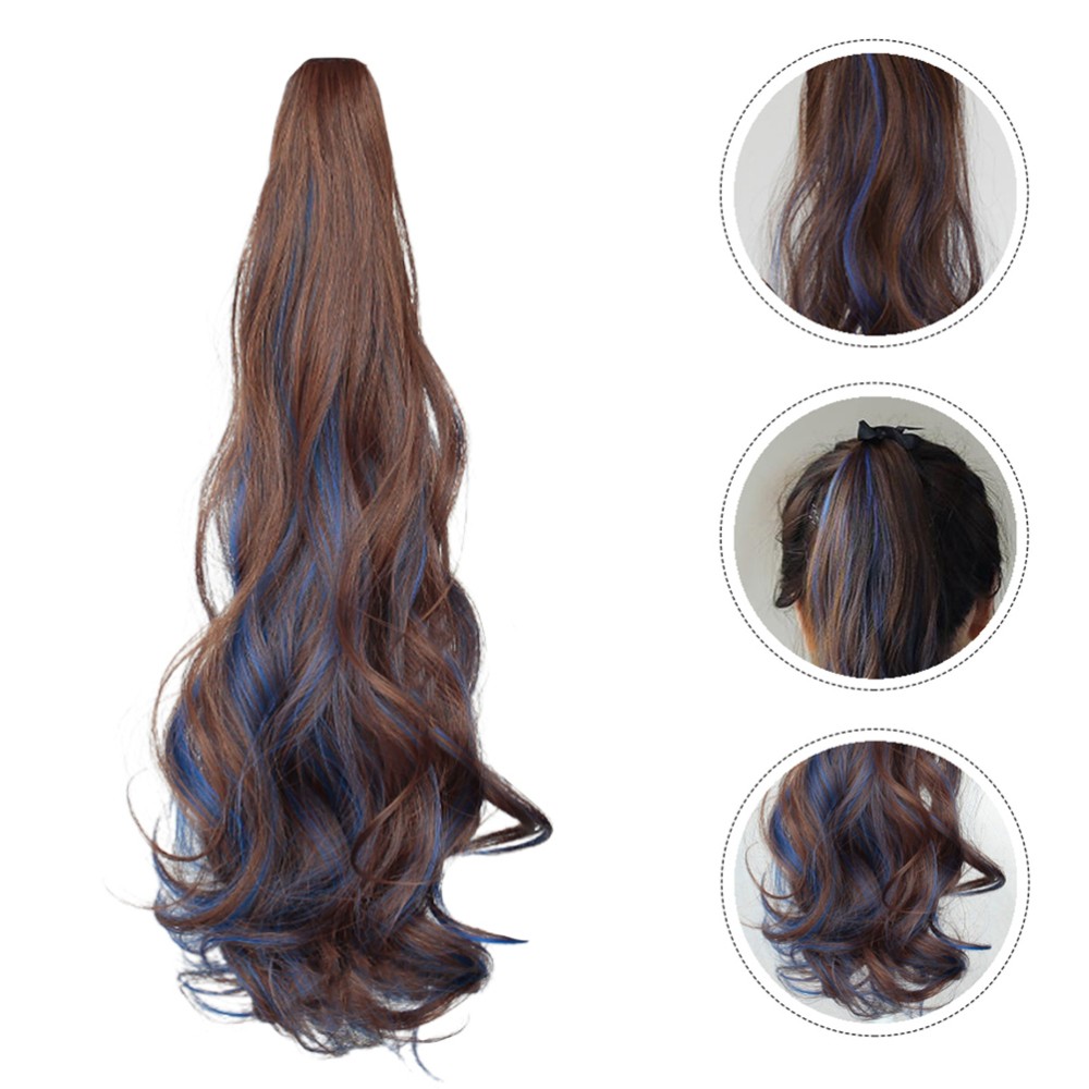 1Pcs Wave Ponytail Extension Clip Reusable Long Wavy Curl Ponytail for Women
