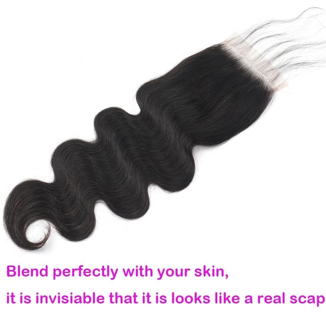 5×5 Transparent HD Lace Closure Body Wave Human Hair Lace Closure Invisible 1…
