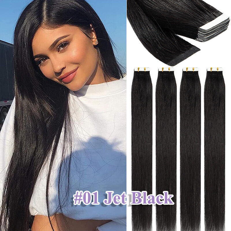 Bleach White Tape In 150G Remy Human Hair Extension Thick Skin Weft Double Drawn