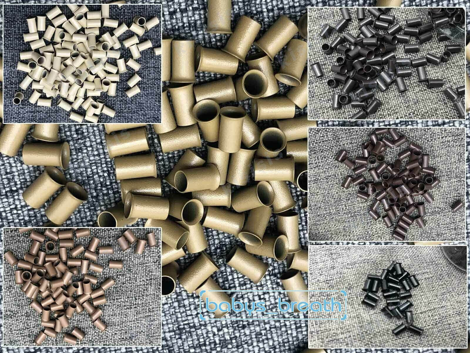 1000PC Extension 6mm Copper Tube Beads Micro Link Rings for Hair Extension
