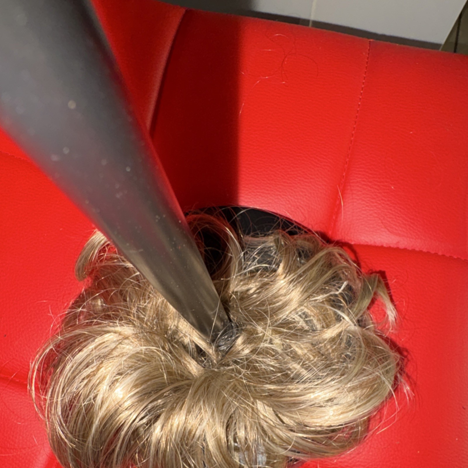 Medium Blond Wavy Hairpiece Scrunchy for Women Natural Look Bun Hair Style