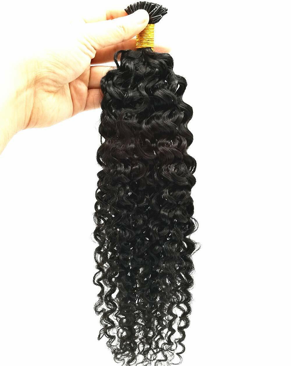 Deep Kinky Curly I Tip Human Hair Extension Pre bonded I Tip Hair 100Strands