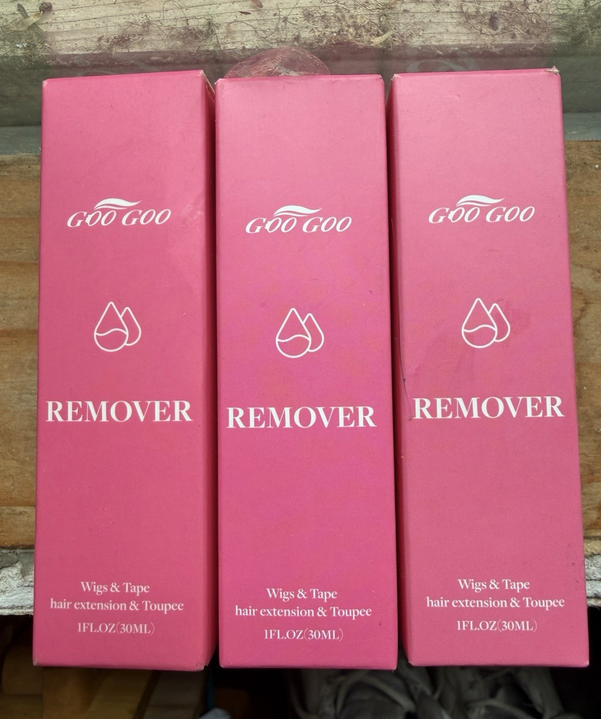 GOO GOO Remover for Wigs, Tape Hair Extensions & Toupees 1 fl oz (3)