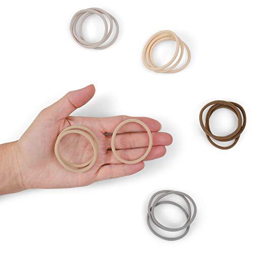 Seamless Hair Ties – – Skinny 6mm No Damage Ponytail Holders, Beige Blonde