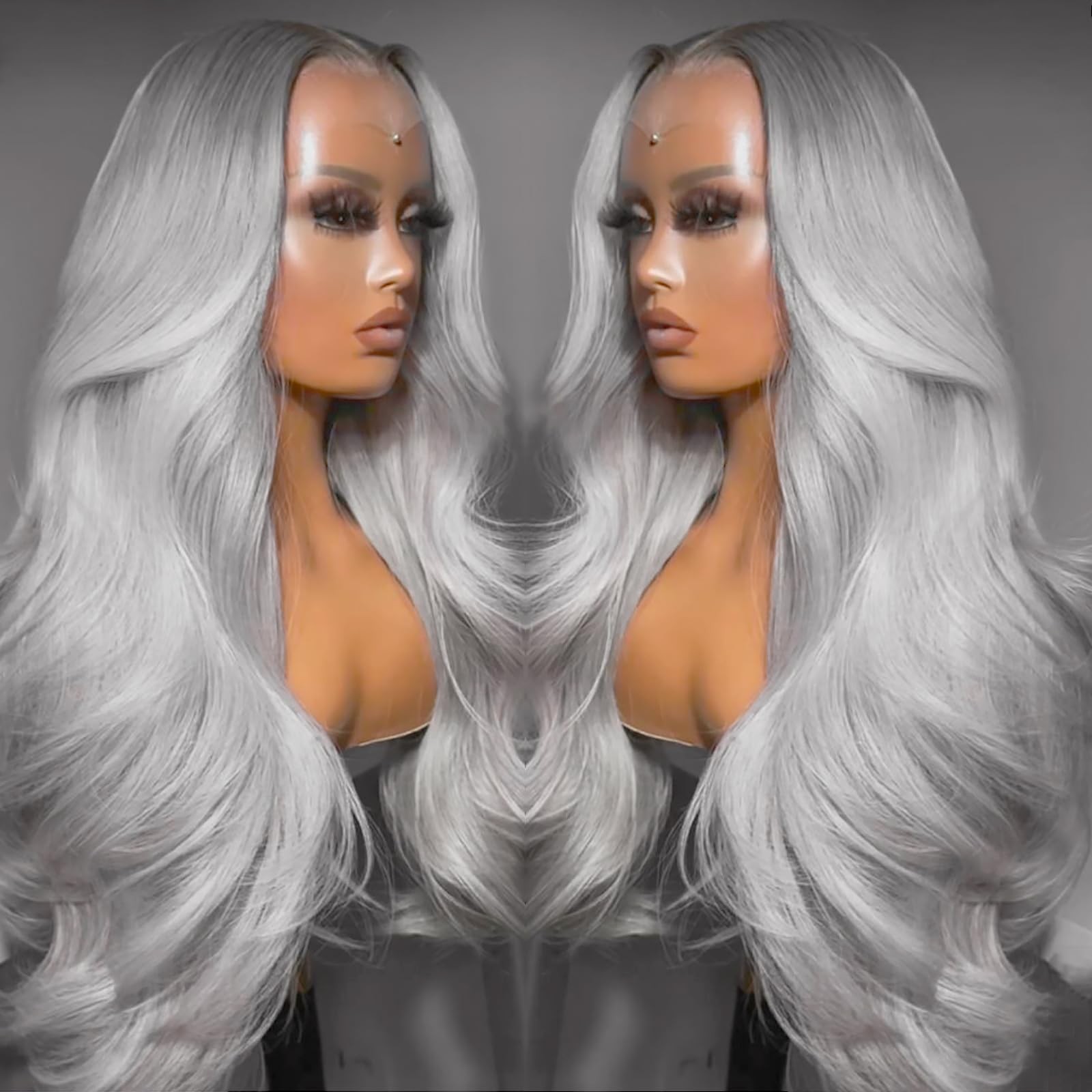 ANDRIA Lace Front Wigs Body Wave Hairs Glueless Lace Wigs Synthetic Long Silk…