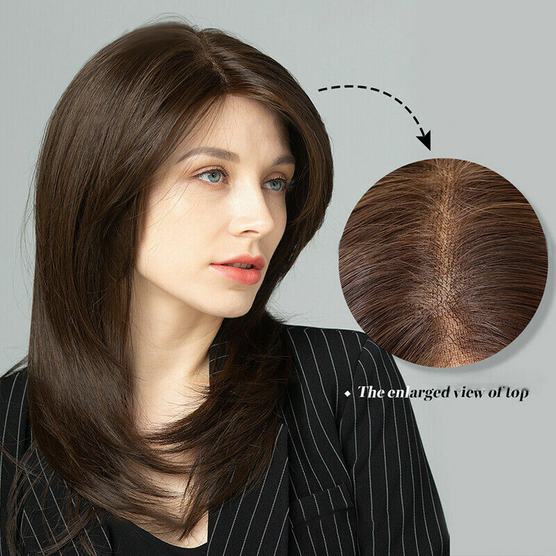 Mono-Filament Top Wig Lace Front Hand-Tied Wigs Monofilament Top Wigs Brown Wigs