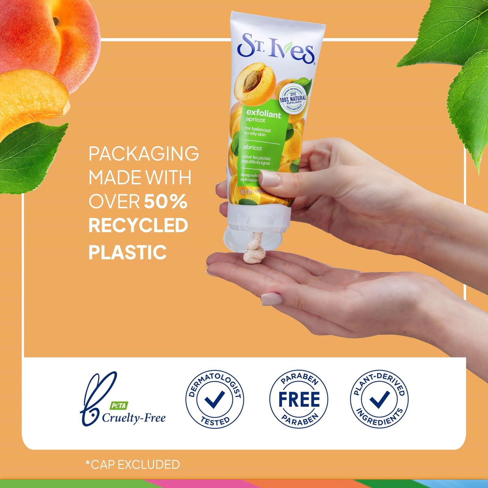 Fresh Skin Apricot Face Scrub, Deep Exfoliator Skin Care for Clean, Glowing S…