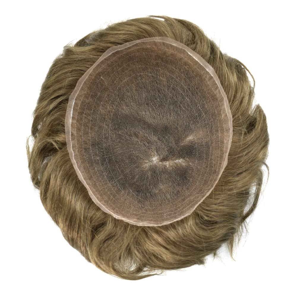 Full French Lace Mens ToupeeSwiss Lace hairpiece Hair Replacement System For Man