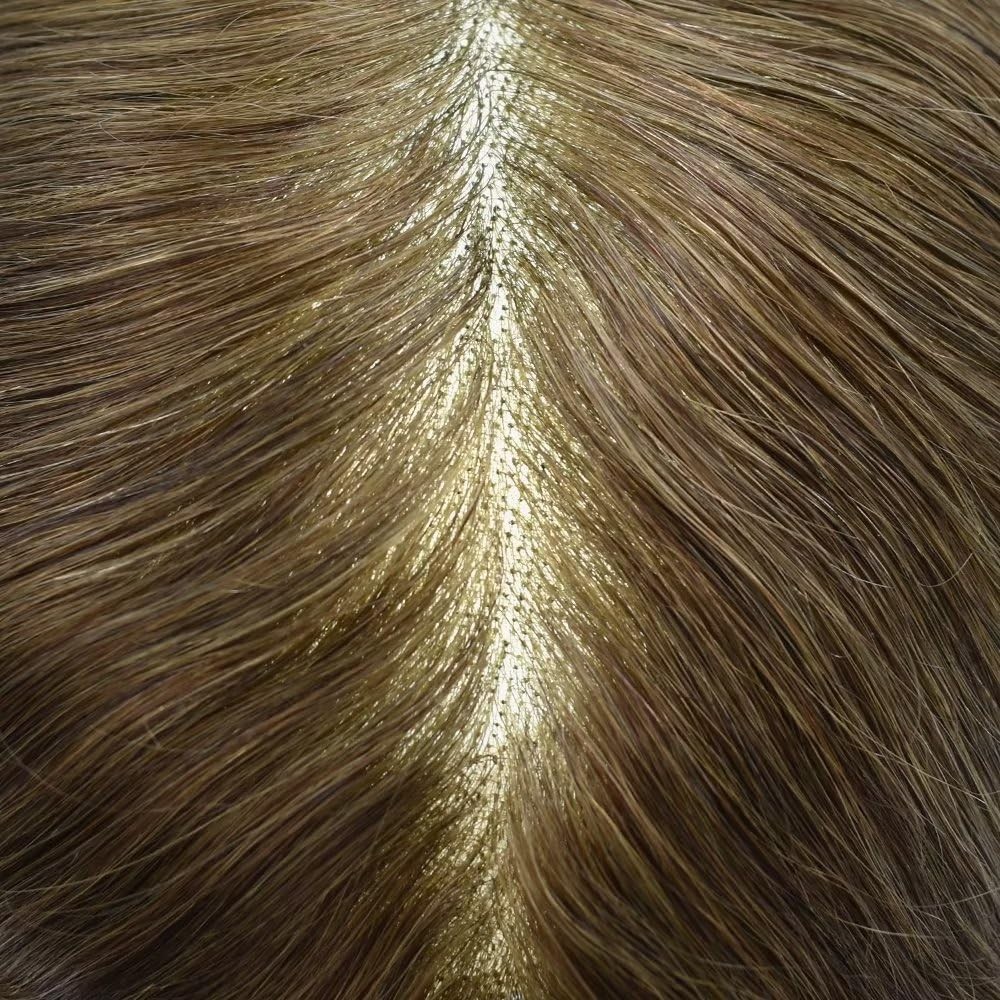 Full Swiss Lace Mens Toupee Light Density Human Hair System Replacement for Men