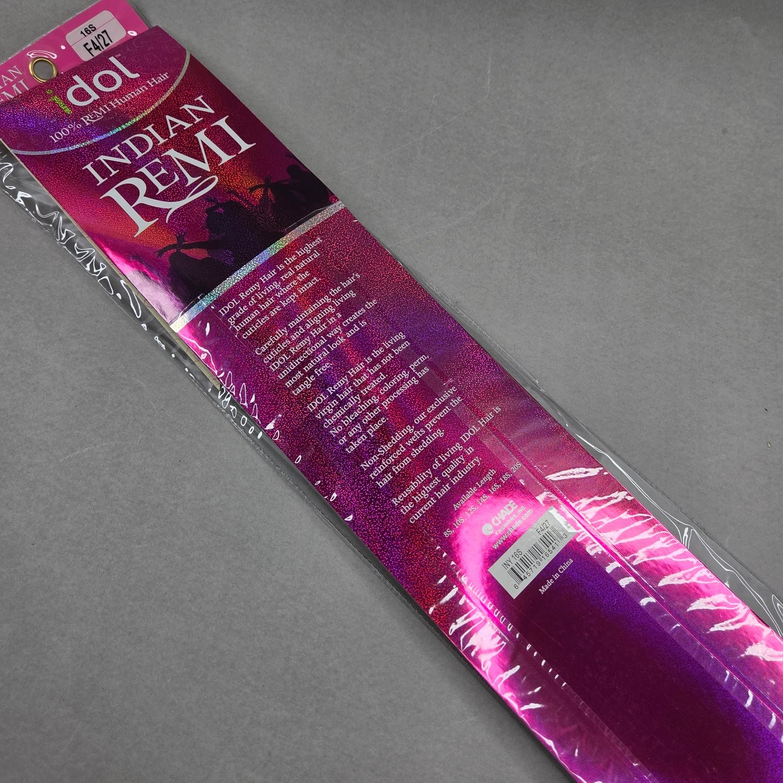 idol INDIAN REMI 100% Human Hair Extensions Yaki Weave F4/27 16S