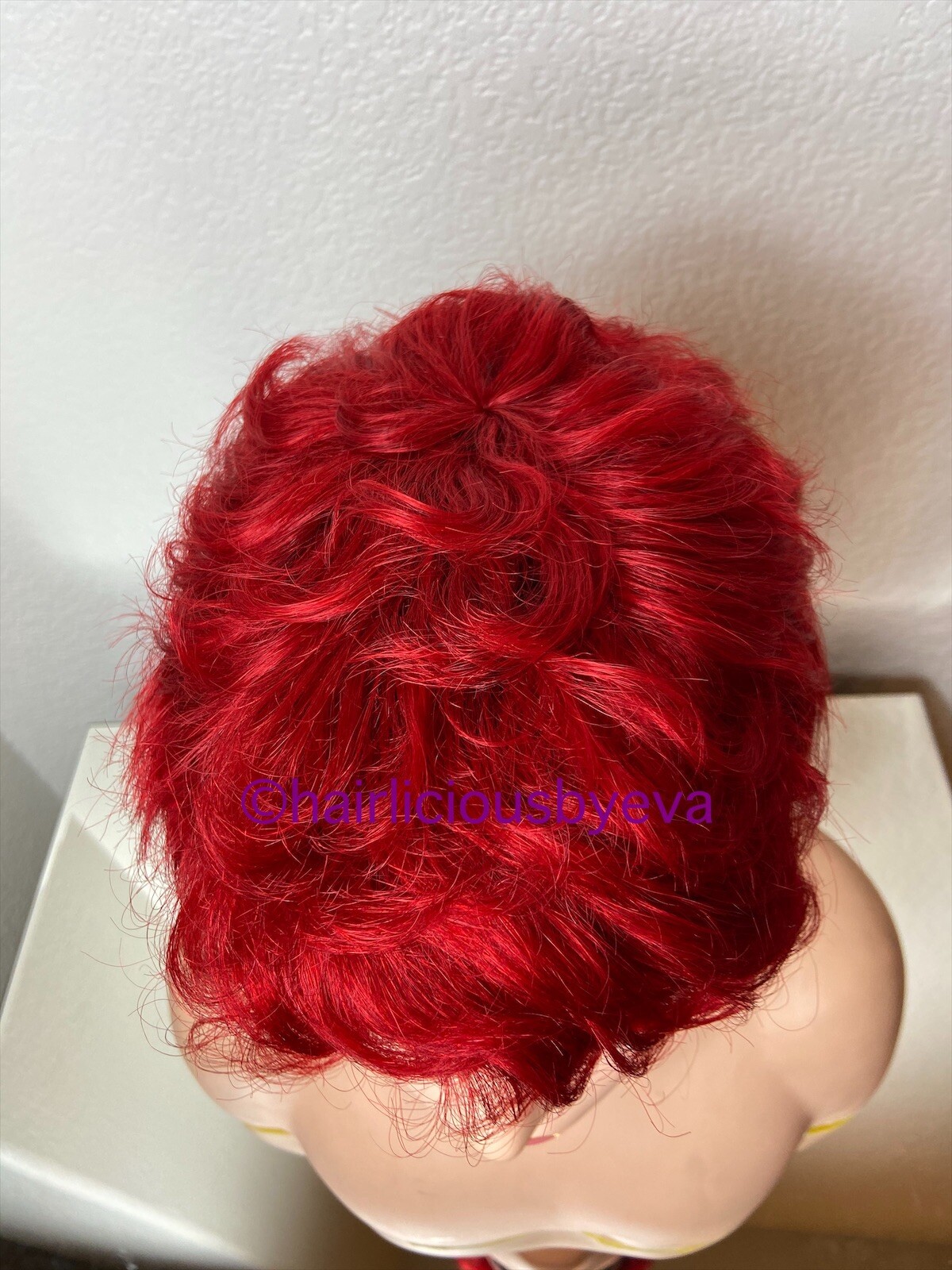 Human Hair Red Wig Short Pixie Buzz Cut
