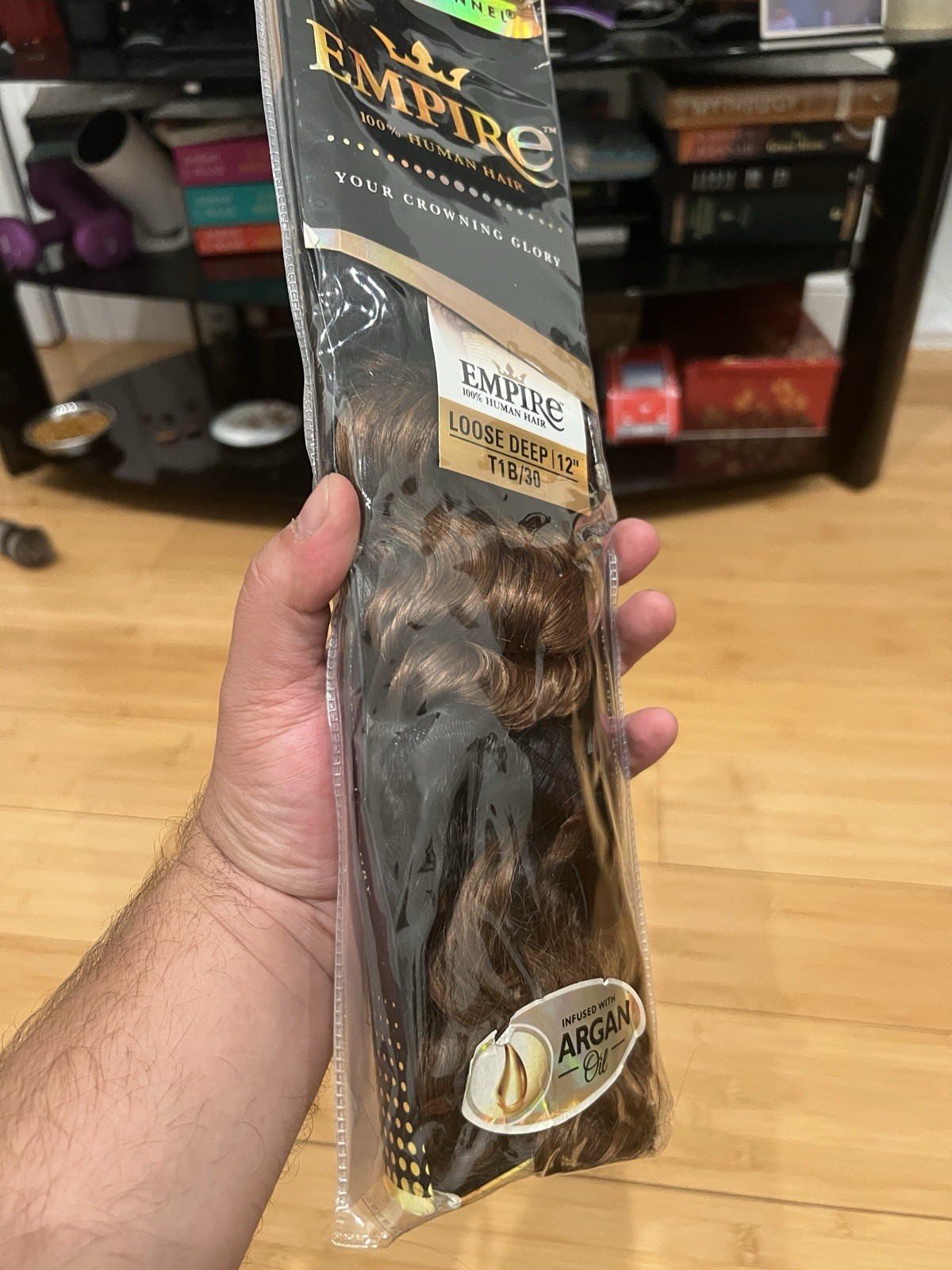 Empire 0 Human Hair Loose Deep 12’’ T1b/30 Infused with Argan Oil New Soft