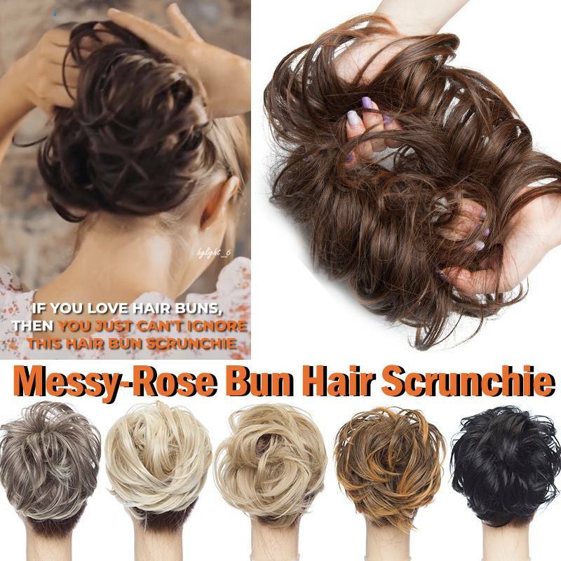 45/85G Real Messy Bun Updo As Human Hair Extensions Scrunchie Tousled Ponytail