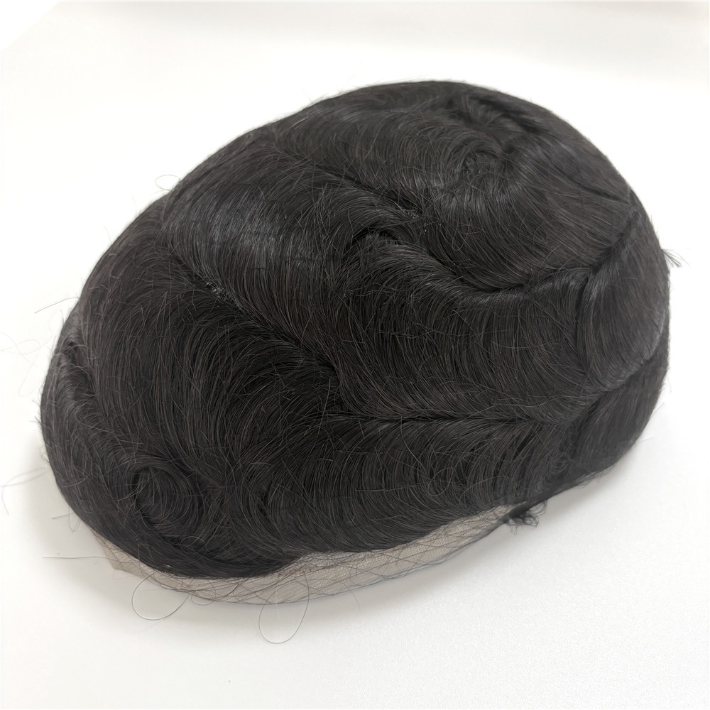 8×10 Lace Base Toupee for Men 100%Human Hair Base Unit Breathable Lace Natural