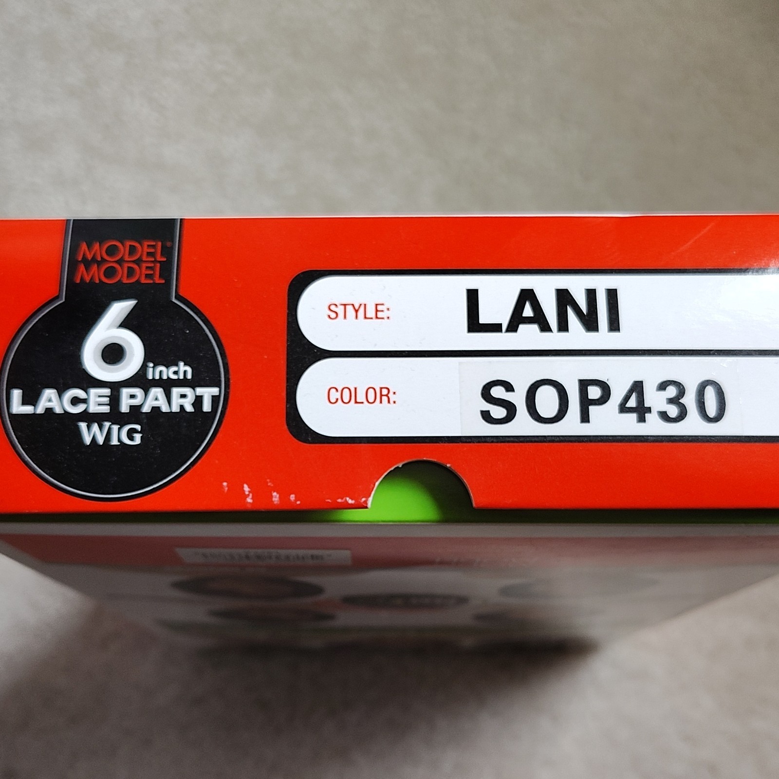 Model Model 6in Lace Part Synthetic Heat Resistant Wig Lani Side Part SOP430