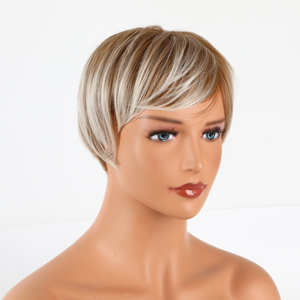 20CM Short Women Short Wigs Synthetic Natural Fake Hair Cosplay Casual