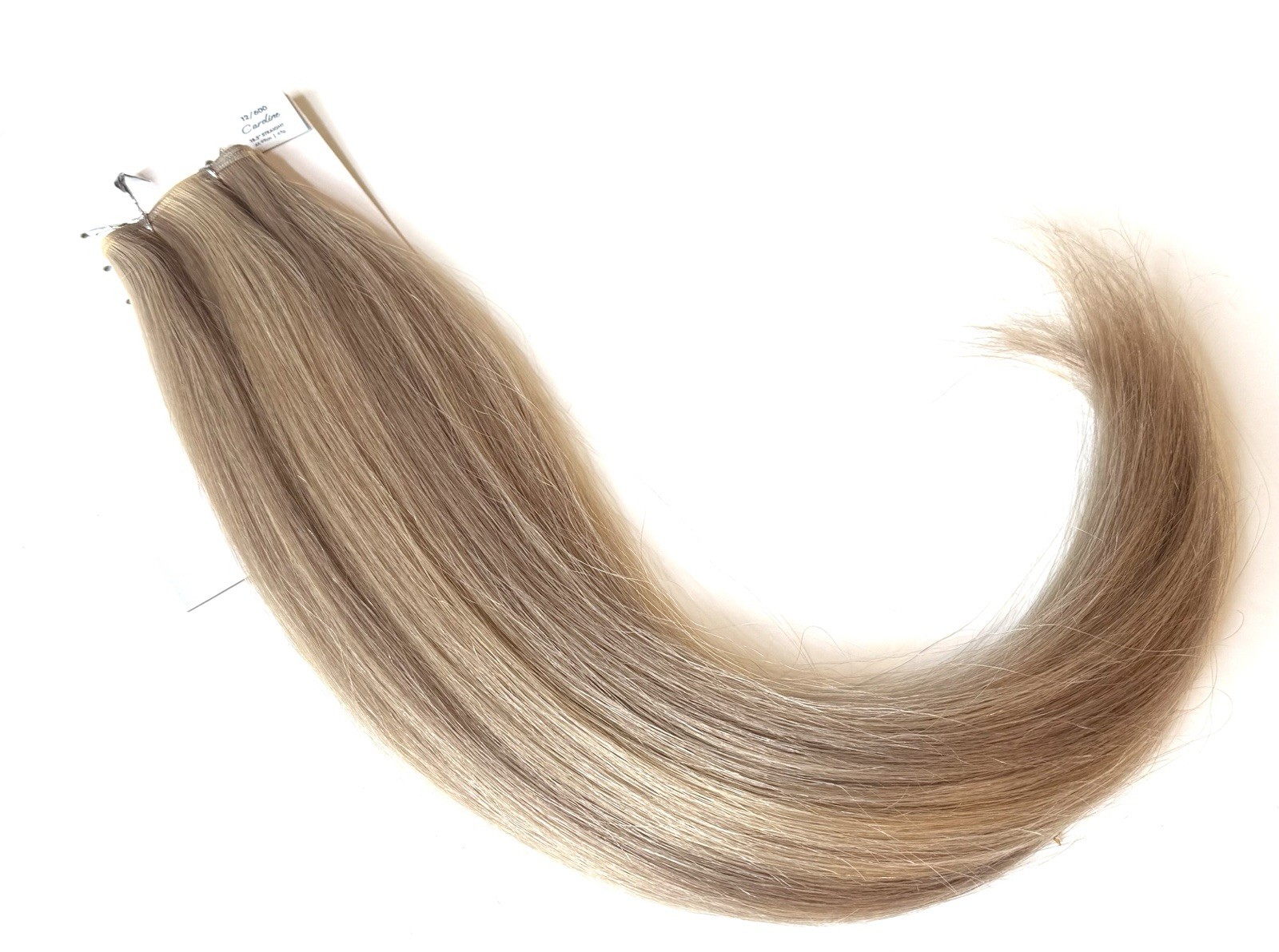 Babe Hybrid Weft 100% Remy Hair Extensions Caroline #12/600 18.5 Inch Blonde